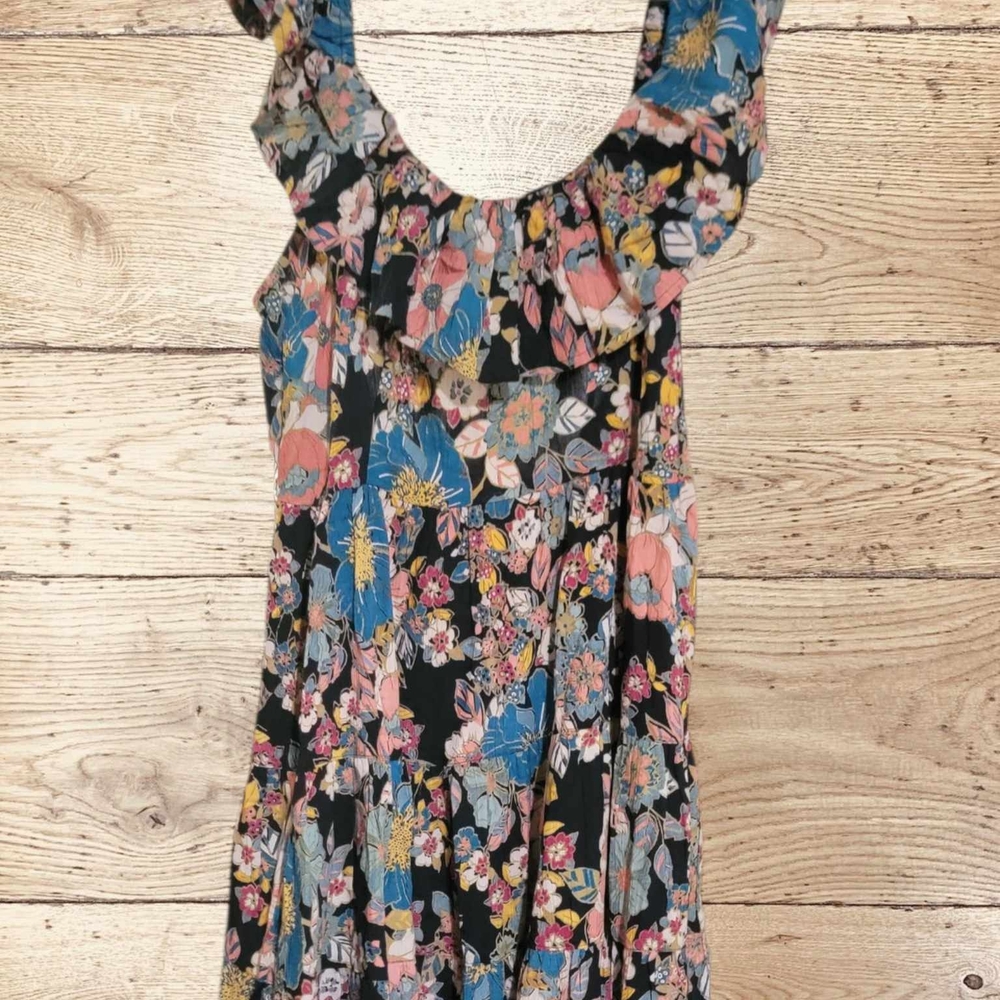 ESPECIAL TODAY ngie Floral Backless Dress - Black, Pink, Blue